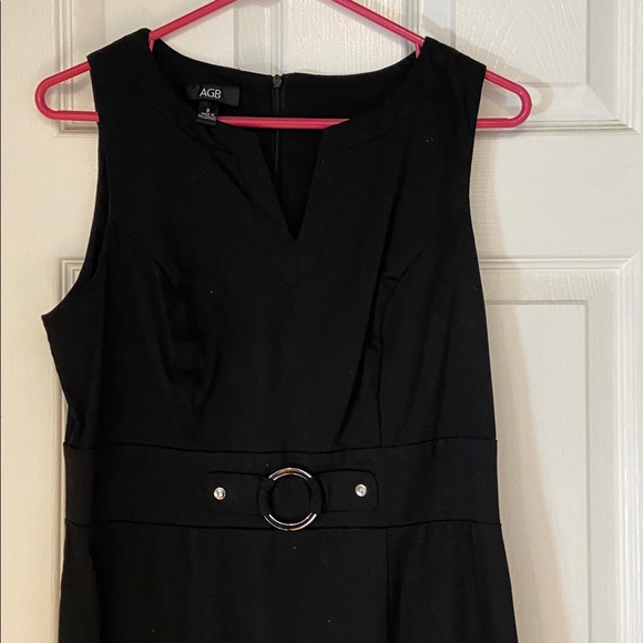 AGB Black Dress with Stylish Belt - Picture 4 of 8